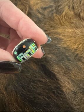 Pueblo Style Sterling Silver Inlay Ring